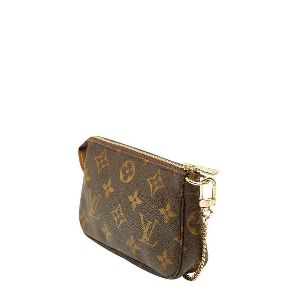 LOUIS VUITTON Brown Monogram Leather Pochette Pouch - Picture 2 of 11